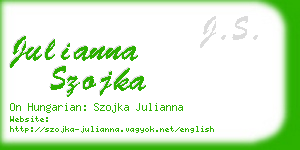 julianna szojka business card